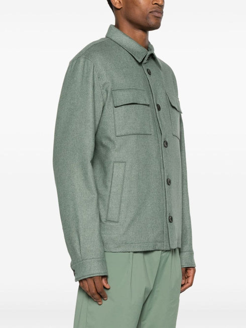 button-up brushed shirt jacket
